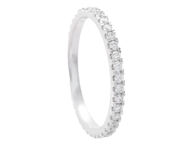 Smycken, HELALLIANSRING, 18K vitguld