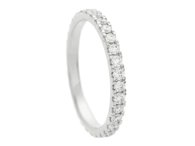 Smycken, HELALLIANSRING, 18K vitguld