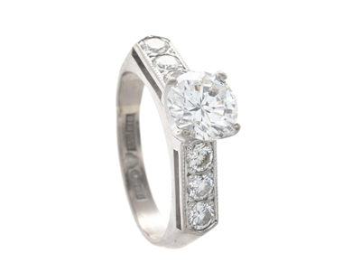 Smycken, RING, 18K vitguld