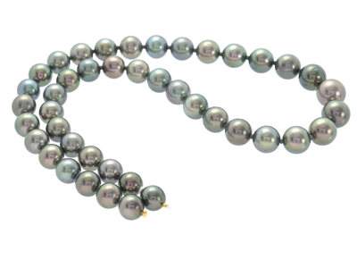 Ädelstenar, PÄRLRAD, 43 st Tahitipärlor ca 8,1-10,4 mm