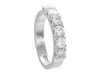 Smycken, ALLIANSRING, 18K vitguld
