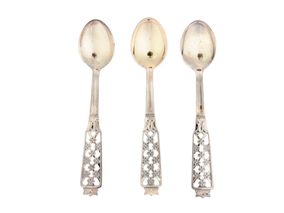 Silver, MATSILVER, 3 st kaffeskedar