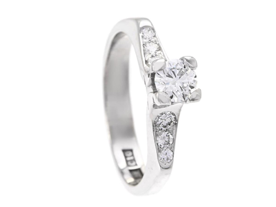 Smycken, RING, 18K vitguld