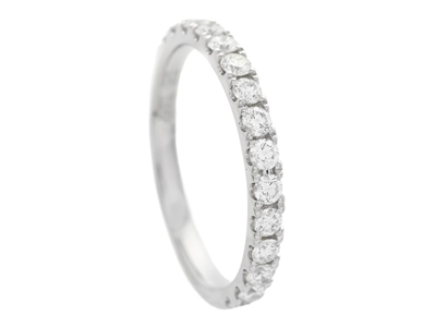 Smycken, ALLIANSRING, 18K vitguld