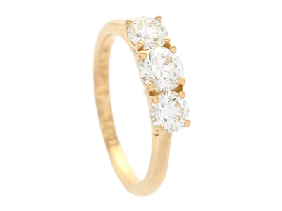 Smycken, TRESTENSRING, 18K guld