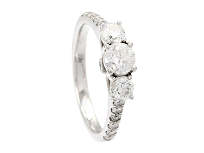 Smycken, RING, 18K vitguld