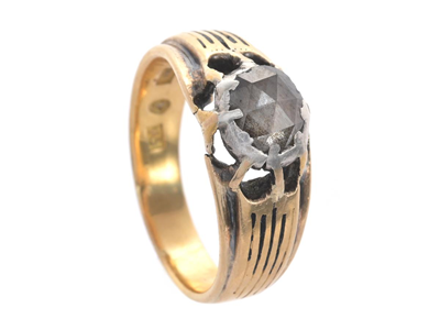 Smycken, RING, 18K guld/silver
