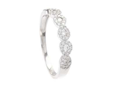 Smycken, RING, 18K vitguld
