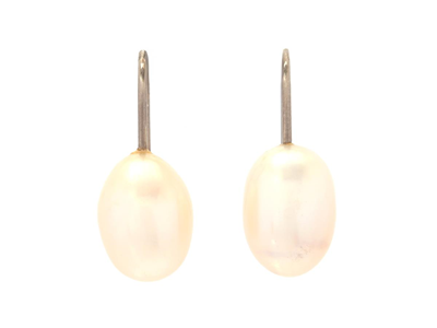 Smycken, PÄRLÖRHÄNGEN, 18K vitguld
