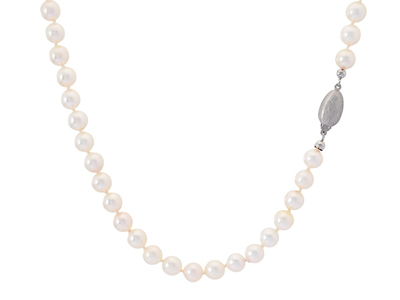 Smycken, PÄRLCOLLIER, odlade pärlor ca 7,1 mm