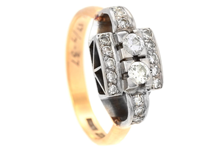 Smycken, RING, 18K guld/vitguld
