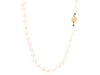 Smycken, PÄRLCOLLIER, odlade pärlor ca 6 mm
