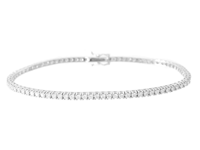 Smycken, TENNISARMBAND, 18K vitguld