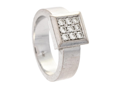 Smycken, RING, 18K vitguld