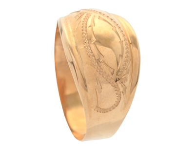 Smycken, RING, 18K guld med mönster