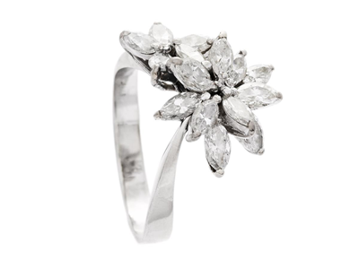 Smycken, RING, 18K vitguld