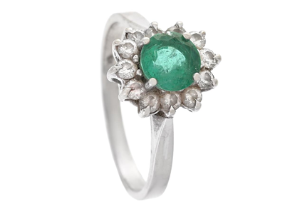 Smycken, RING, 18K vitguld