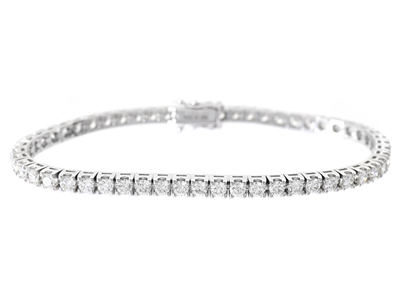 Smycken, TENNISARMBAND, 18K vitguld