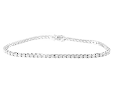 Smycken, TENNISARMBAND, 18K vitguld