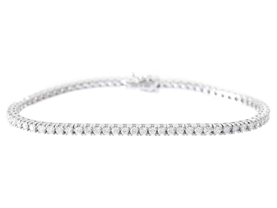 Smycken, TENNISARMBAND, 18K vitguld