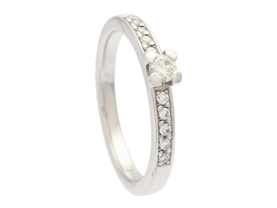Smycken, RING, 18K vitguld