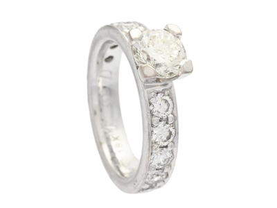 Smycken, RING,18K vitguld, briljantslipad diamant 1,01 ct