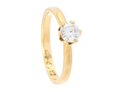 Smycken, ENSTENSRING, 18K guld