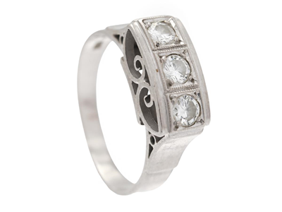Smycken, RING, 18K vitguld