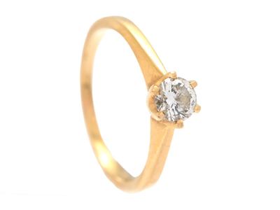 Smycken, ENSTENSRING, 18K guld