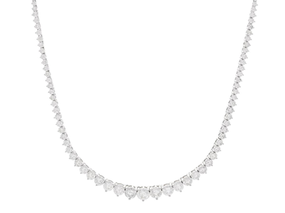 Smycken, DIAMANTCOLLIER, 18K vitguld med briljantslipade diamanter 9,90 ct