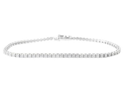 Smycken, TENNISARMBAND, 18K vitguld