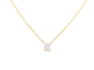 Smycken, ENSTENSCOLLIER, 18K guld