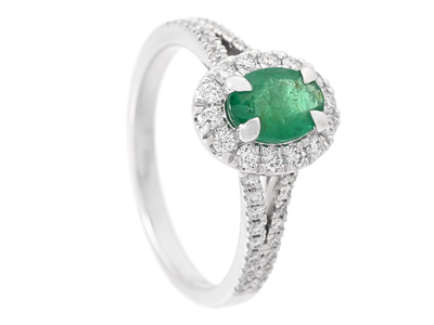 Smycken, RING, 18K vitguld