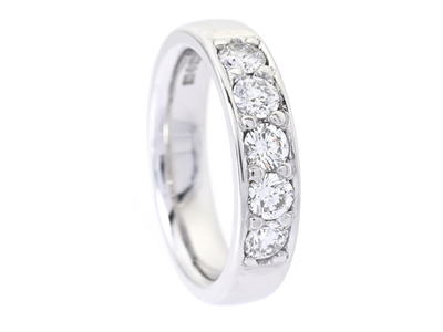 Smycken, ALLIANSRING, 18K vitguld