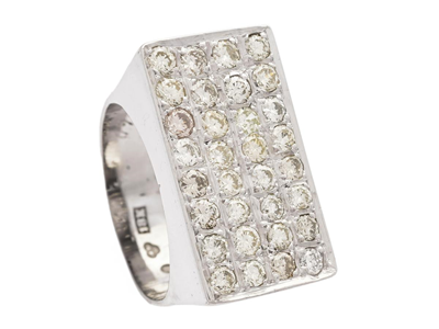Smycken, RING, 18K vitguld