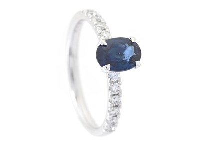 Smycken, RING, 18K vitguld