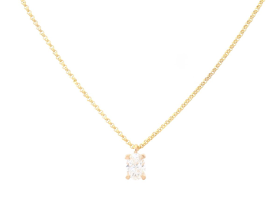 Smycken, ENSTENSCOLLIER, 18K guld