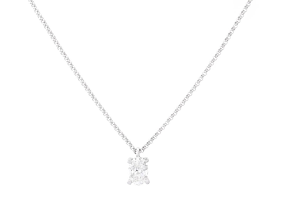 Smycken, ENSTENSCOLLIER, 18K vitguld