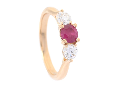 Smycken, TRESTENSRING, 18K guld