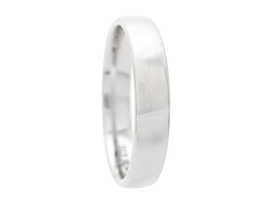 Smycken, SLÄT RING, 18K vitguld