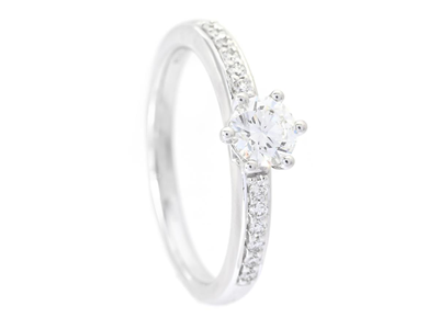 Smycken, RING, 18K vitguld