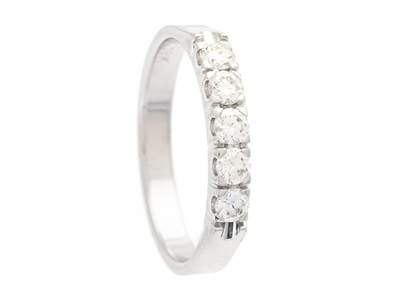 Smycken, ALLIANSRING, 18K vitguld