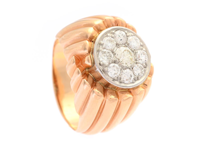 Smycken, RING, 18K roséguld/vitguld