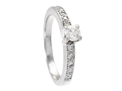 Smycken, RING, 18K vitguld