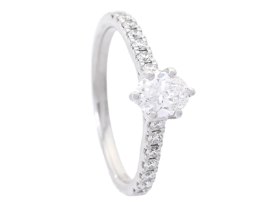Smycken, RING, 18K vitguld
