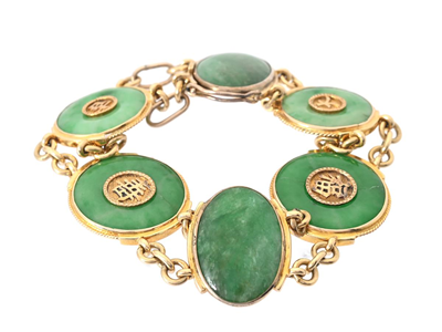 Smycken, ARMBAND, 9/14/18K guld