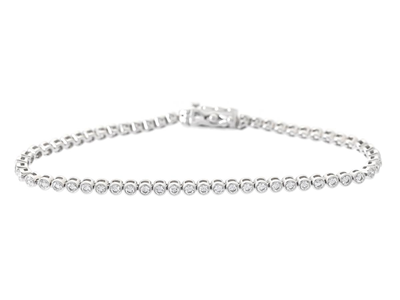 Smycken, TENNISARMBAND, 18K vitguld