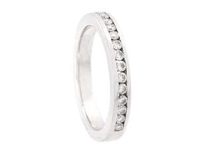 Smycken, ALLIANSRING, 14K vitguld