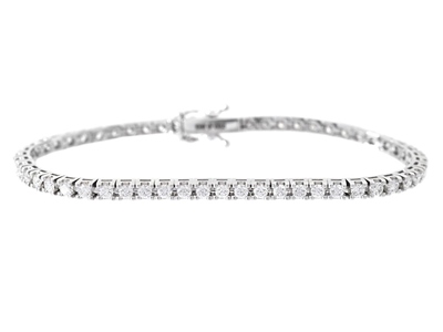 Smycken, TENNISARMBAND, 18K vitguld