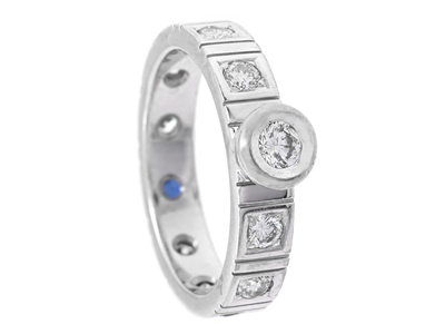 Smycken, RING, 14K vitguld